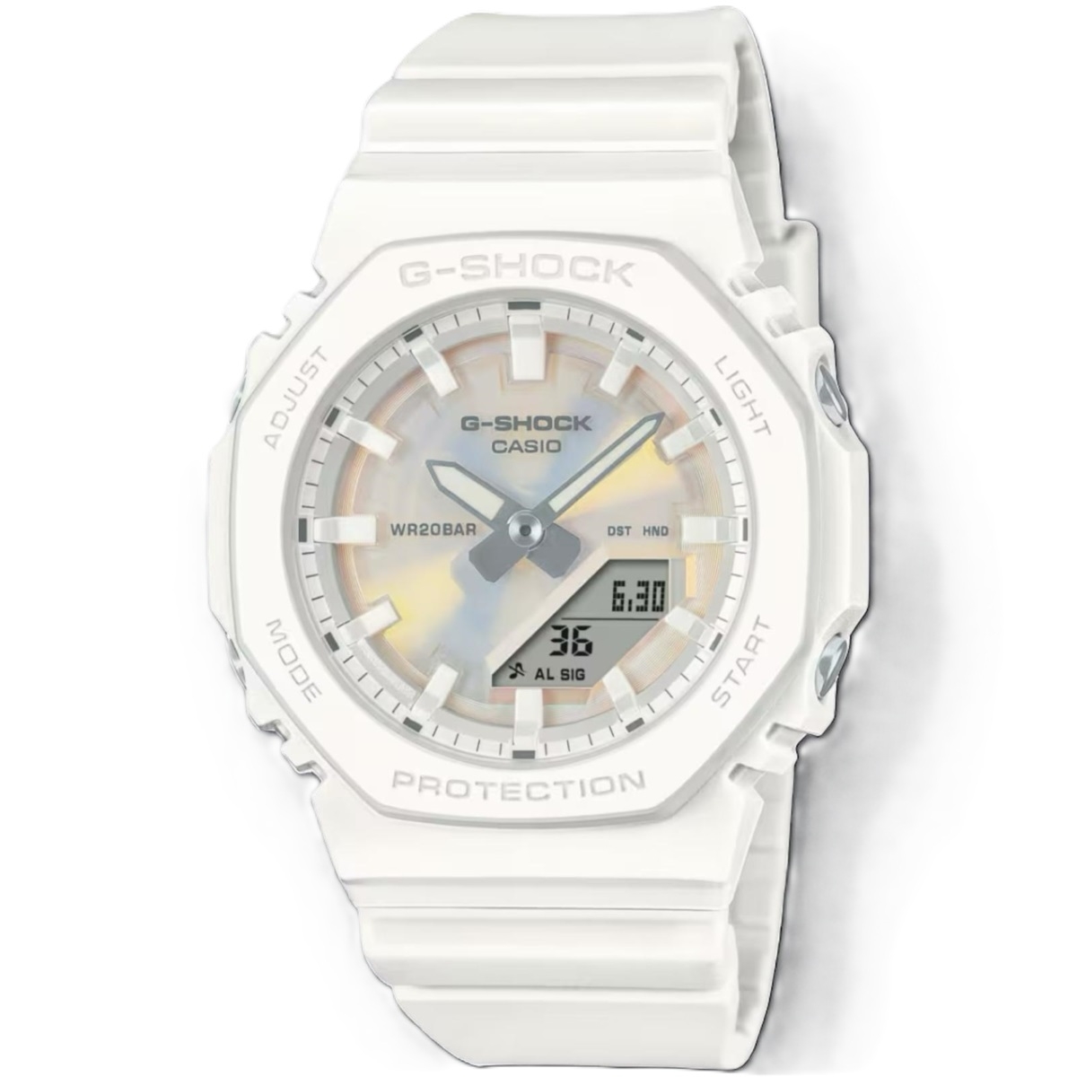 CASIO G-SHOCK Mod. OAK COMPACT TONE ON TONE SERIE - POLARIZED DIAL SERIE - WHITE, MOP