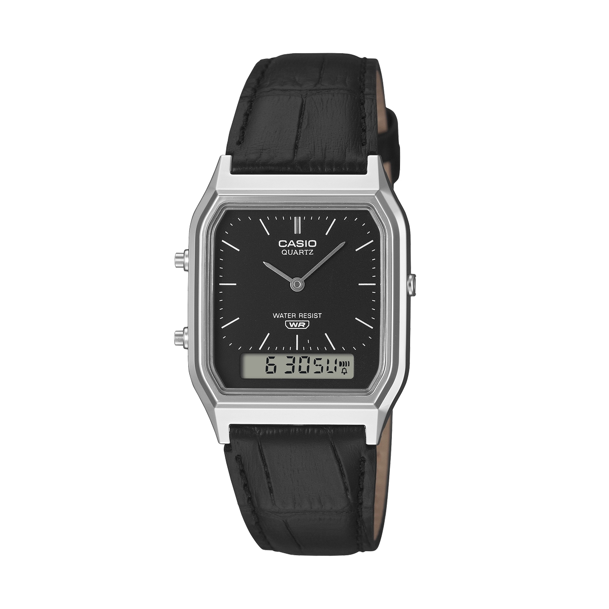 CASIO VINTAGE Mod. EDGY COLLECTION, LEATHER - BLACK