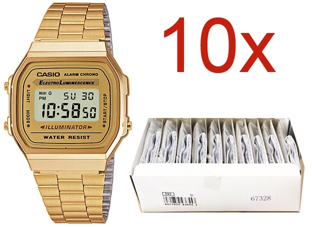 Casio CASIO VINTAGE Mod. A168WG-9E PACK 10 PCS