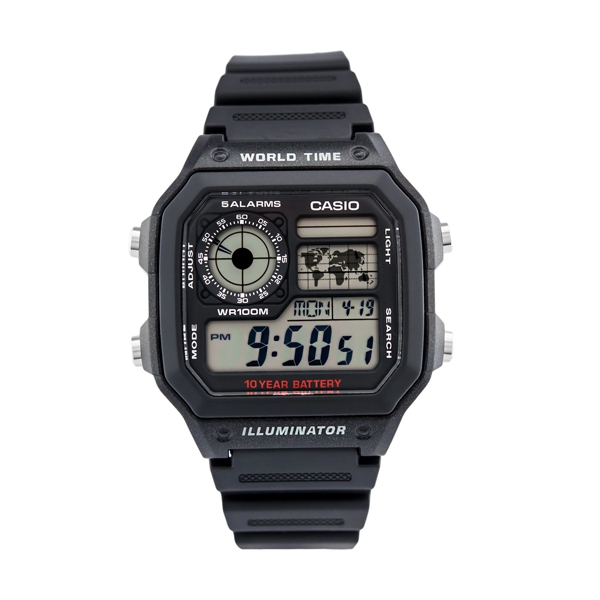 CASIO SPORT Mod. DIVER - WORLD TIME ILLUMINATOR 5 ALARMS - FUTURE CLASSIC COLLECTION - BLACK