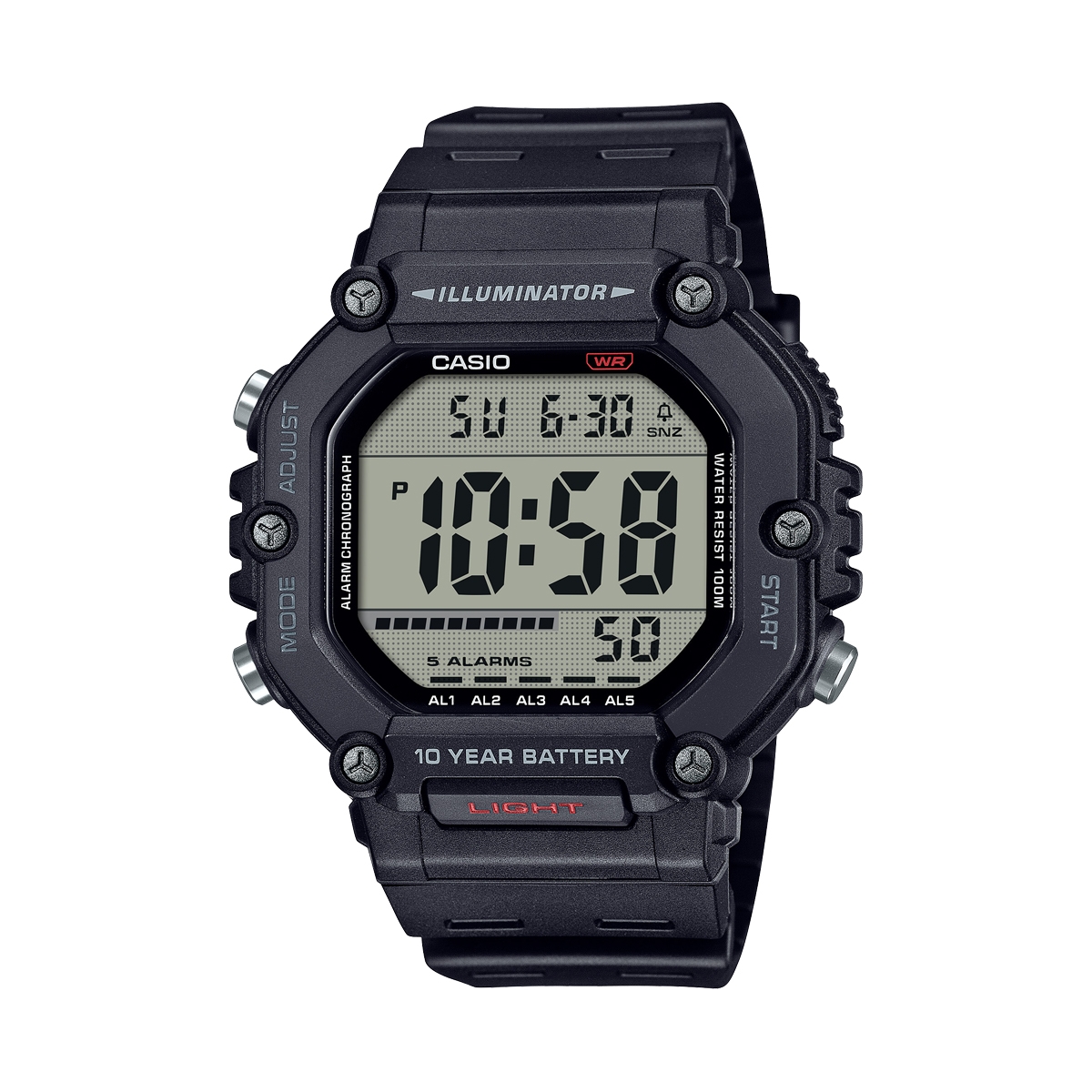 CASIO SPORT COLLECTION Mod. OVERSIZE 10 YEARS BATTERY - BLACK