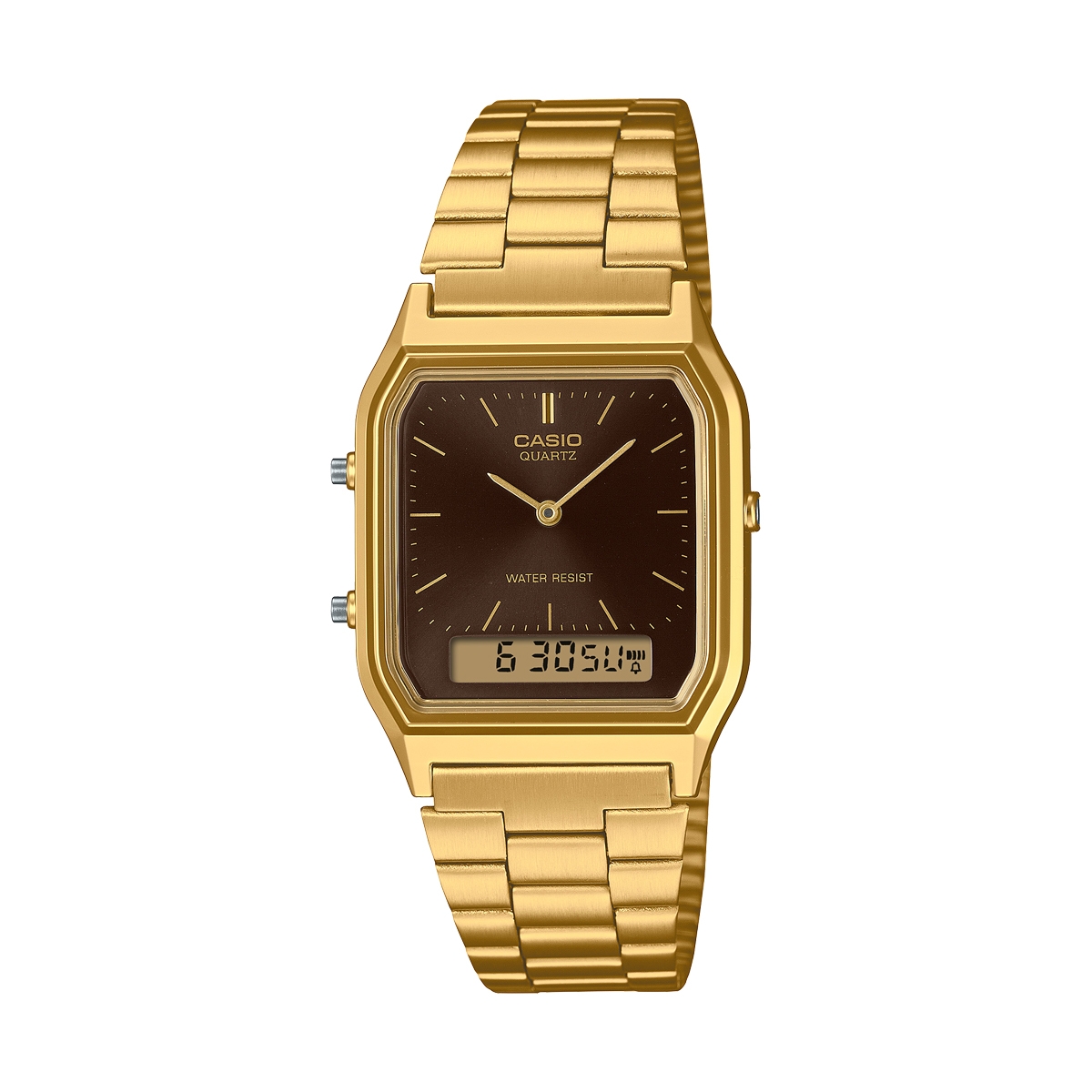 CASIO VINTAGE Mod. EDGY COLLECTION SUNRAY DIAL. GOLD - BLACK