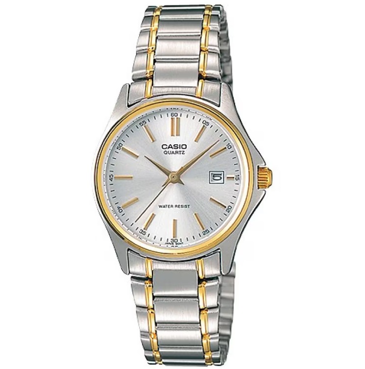 CASIO COLLECTION Mod. LADY DATE STEEL/GOLD - ARGENTEE, GOLD INDEXES