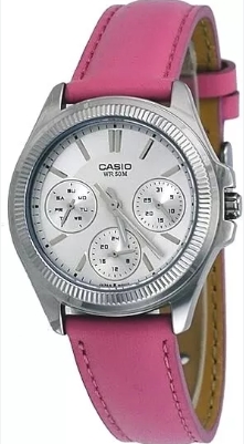 CASIO COLLECTION Mod. LADY MULTIFUNCTION LEATHER - SILVER