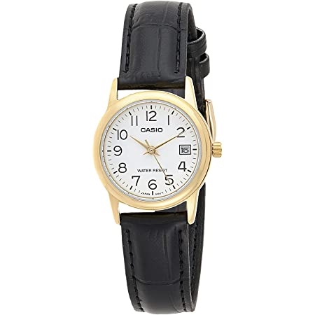 CASIO COLLECTION Mod. LADY DATE GOLD, LEATHER - WHITE