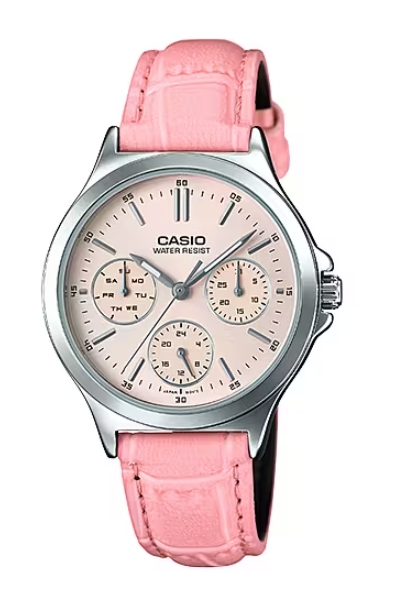 CASIO COLLECTION Mod. LADY MULTIFUNCTION, LEATHER - PINK