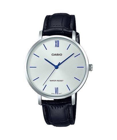 CASIO COLLECTION Mod. MINIMAL, LEATHER - SILVER