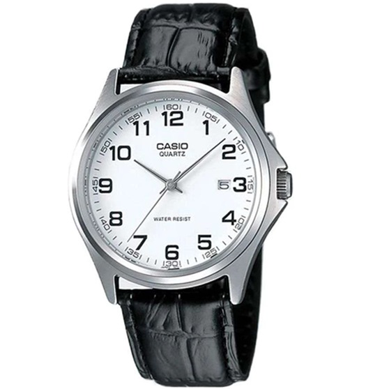 CASIO COLLECTION Mod. DATE - LEATHER, WHITE