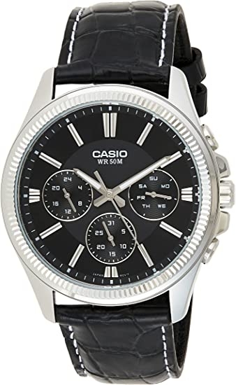 CASIO Mod. DAY DATE MULTIFUNCTION, LEATHER - BLACK