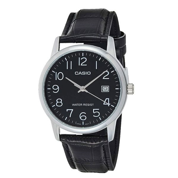 CASIO COLLECTION Mod. DATE, LEATHER - BLACK
