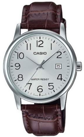 CASIO COLLECTION Mod. DATE, LEATHER - SILVER