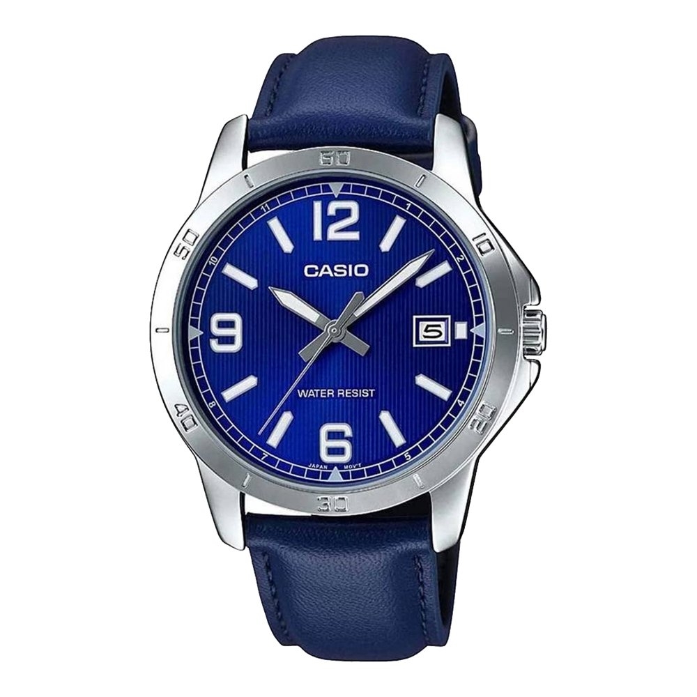 CASIO COLLECTION Mod. CASUAL DATE, LEATHER - BLUE