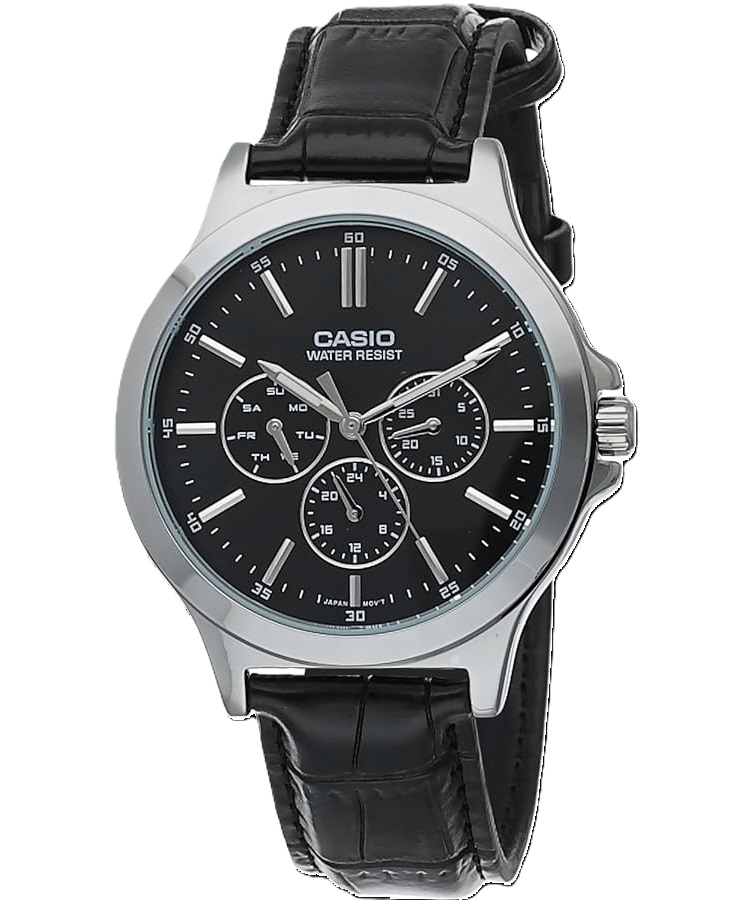 CASIO COLLECTION Mod. MULTIFUNCTION, LEATHER - BLACK