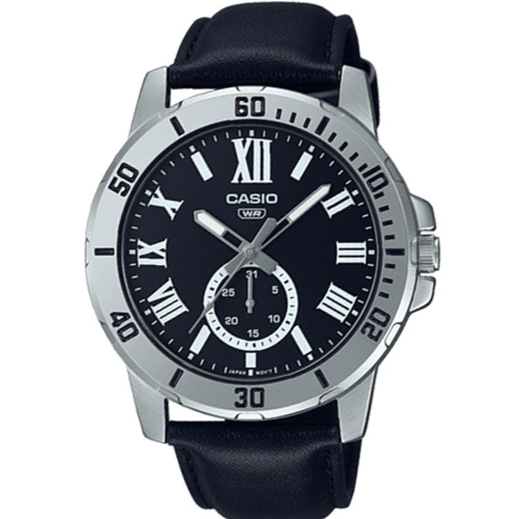 CASIO COLLECTION Mod. DIVER DATE LEATHER - BLACK