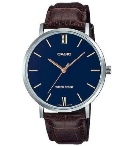 CASIO COLLECTION Mod. MINIMAL, LEATHER - BLUE
