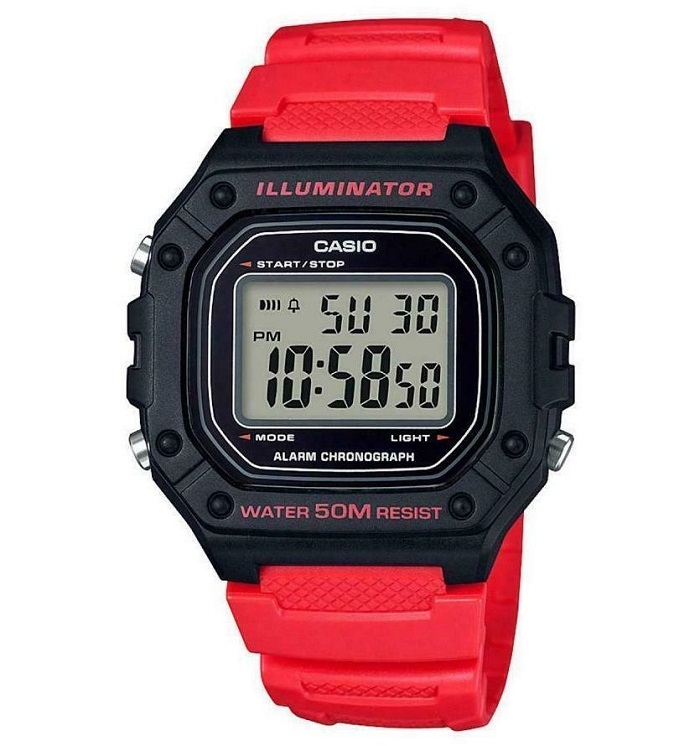 ​CASIO TIMELESS COLLECTION Mod. SPORT ILLUMINATOR WR 50M, ALARM, CHRONOGRAPH - BLACK - VIVID (Brilliant color)