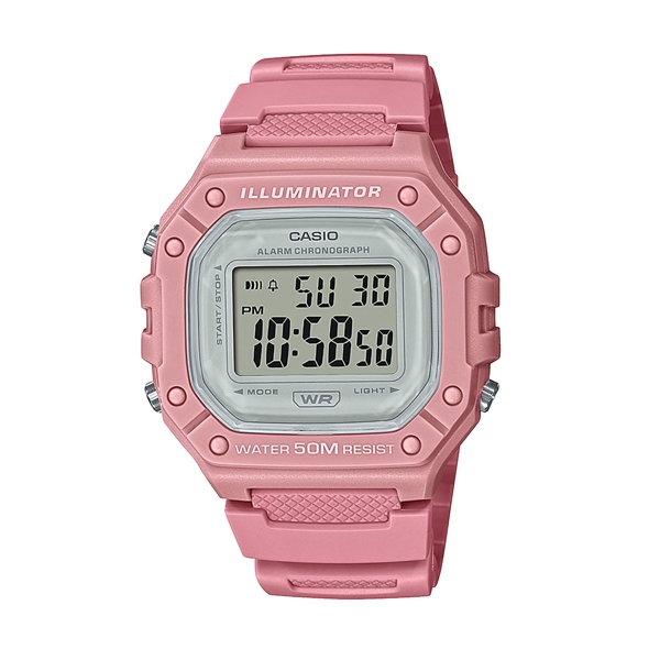 CASIO TIMELESS COLLECTION Mod. SPORT ILLUMINATOR WR 50M, ALARM, CHRONOGRAPH - PINK - COLORED SERIE