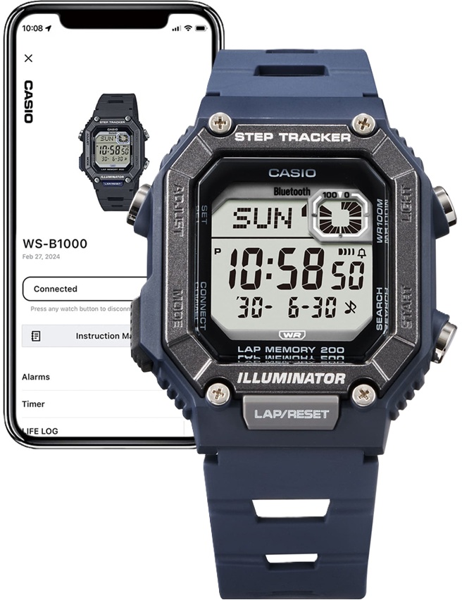 CASIO COLLECTION Mod. STEP TRACKER LAP 200 Bluetooth - BLUE