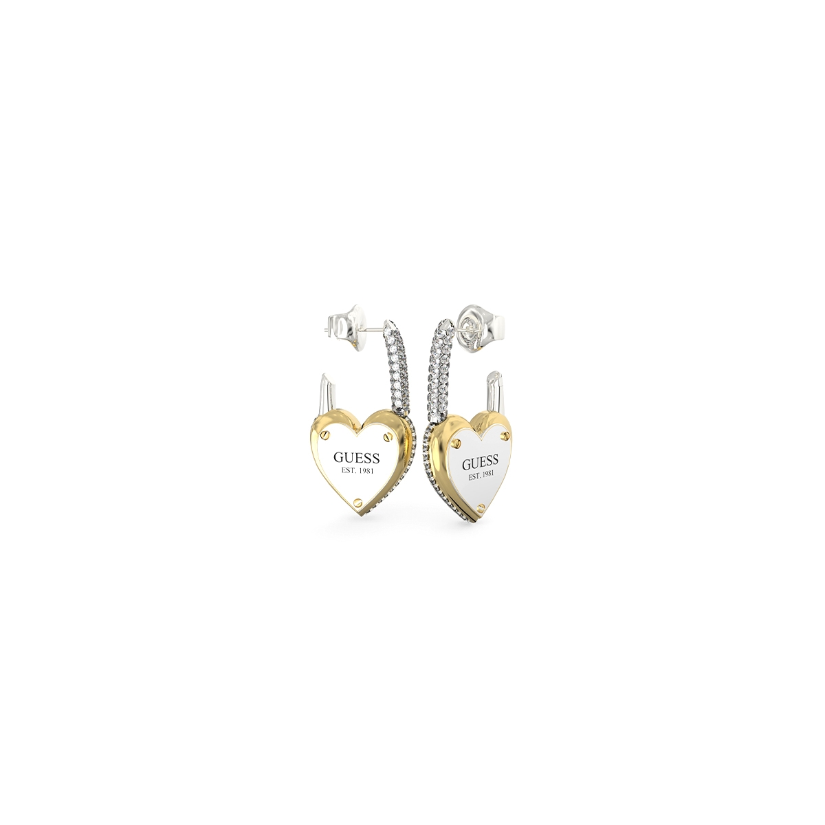 Orecchini Guess 4 Love JUBE05041JWYGT-U, Acciaio Chirurgico Color Oro, Design Moderno E Giovane, Ipoallergenici