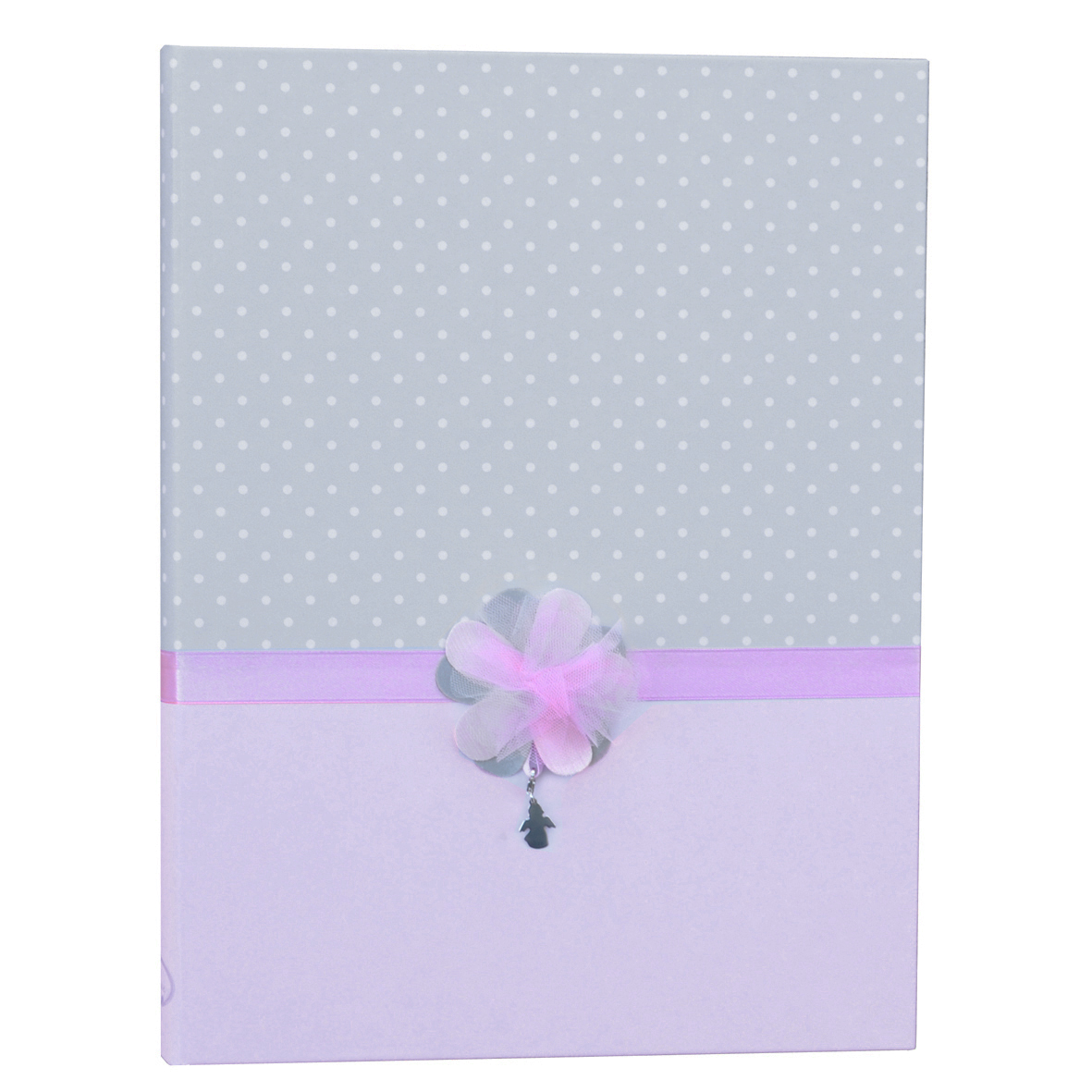 MAMAMOUR - Album portafoto baby (30 fogli) - rosa - con ciondolo d'argento 925/Baby album (30 sheets) - pink - with sterling silver 925 pendant