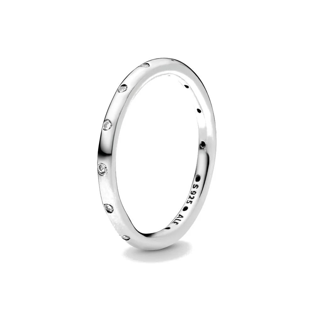 PANDORA JEWELS Mod. SIMPLE SPARKLING BAND - RING - Size 58 ***SPECIAL PRICE***