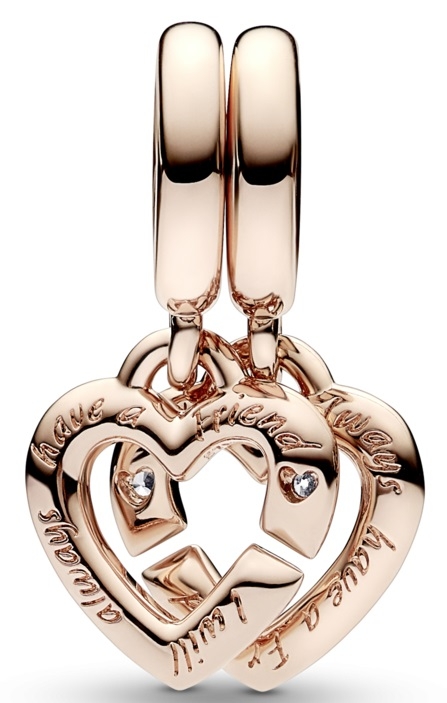 PANDORA CHARMS Mod. LINKED SISTER HEARTS