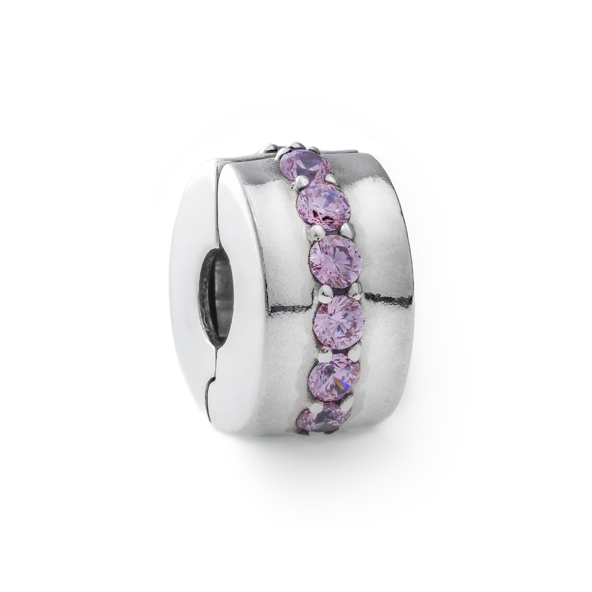 PANDORA CHARMS Mod. PINK SPARKLING ROW CLIP
