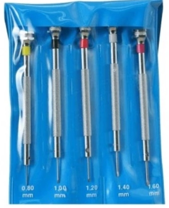 Bustina 5 giraviti  (0.6, 0.8, 1.0, 1.2, 1.4mm) - 5 precision screwdrivers kit (0.6, 0.8, 1.0, 1.2, 1.4mm)